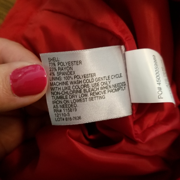 Worthington Red Pencil Skirt, sz 14 - Picture 5 of 5